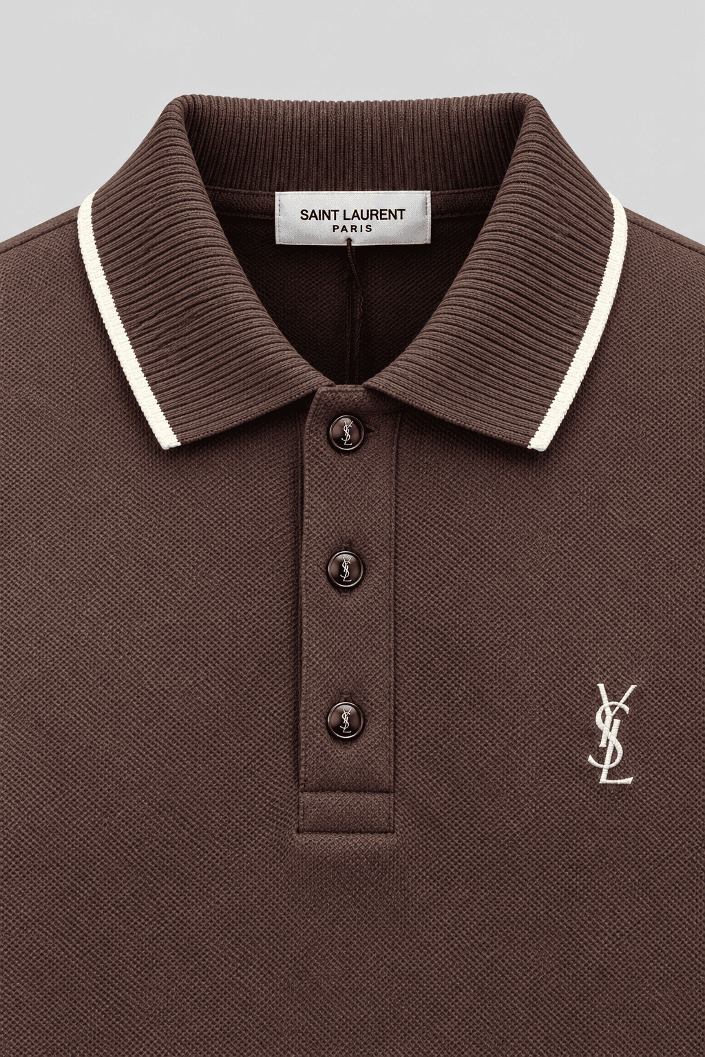 Saint Laurent Double Uzun Polo Yaka T-Shirt
