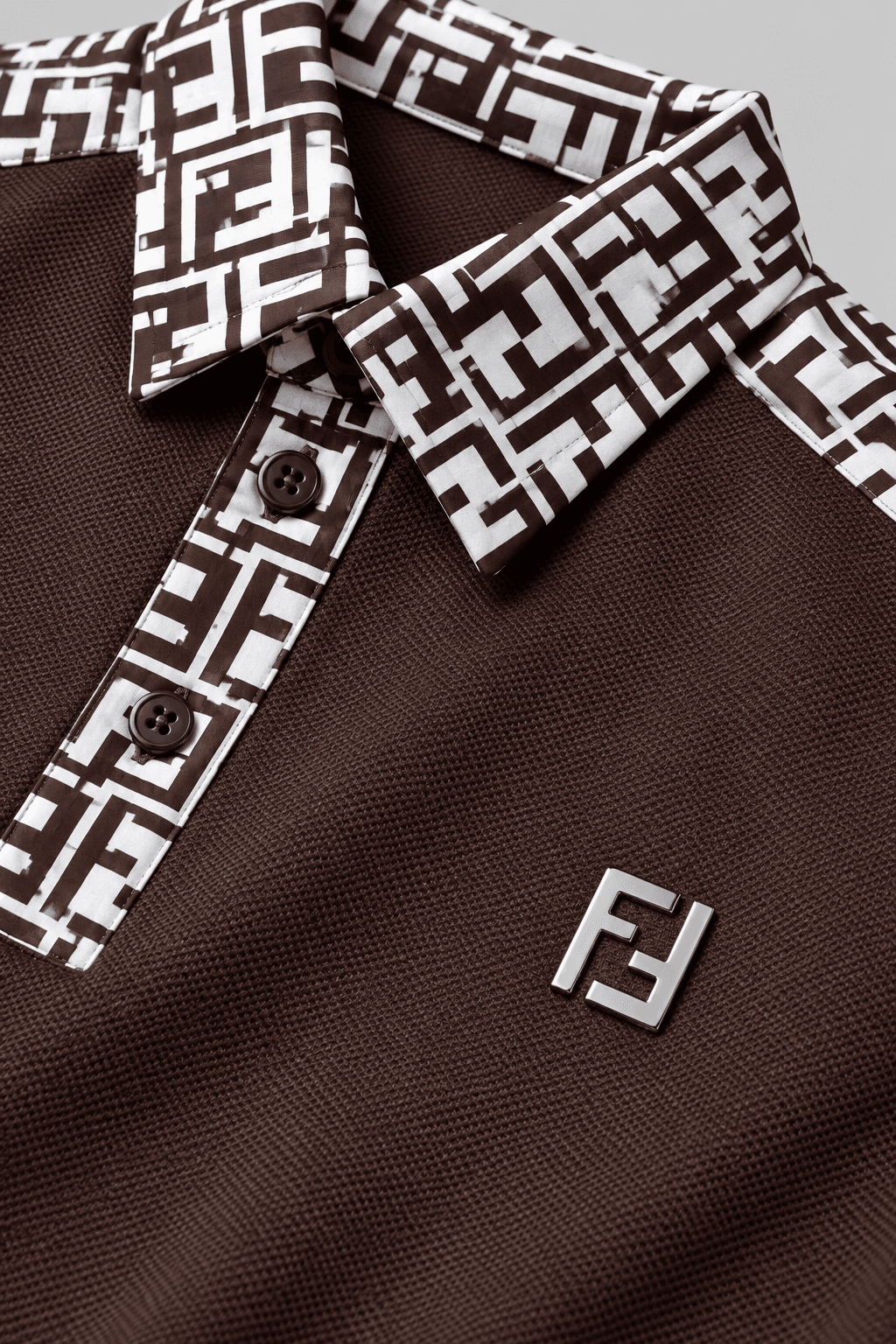 Fendi Double Uzun Polo Yaka T-Shirt