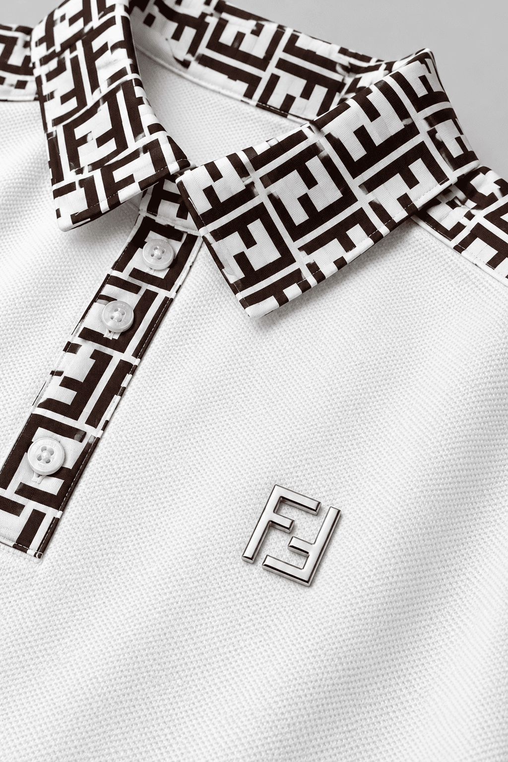 Fendi Double Uzun Polo Yaka T-Shirt