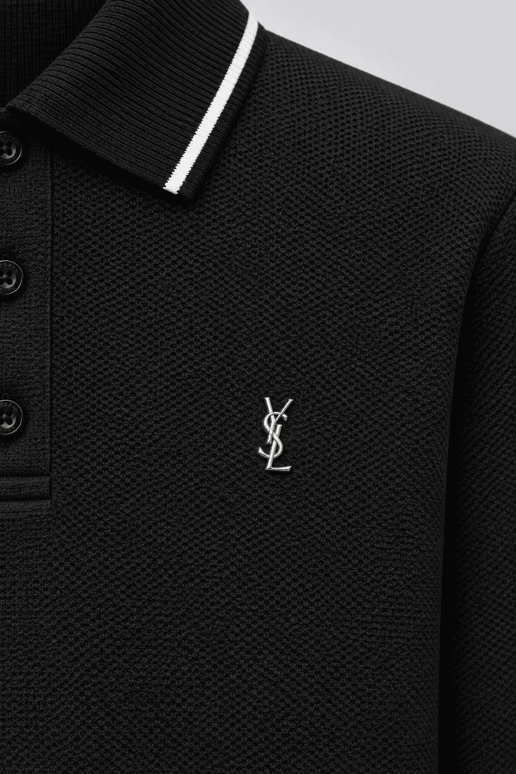 Saint Laurent Double Uzun Polo Yaka T-Shirt