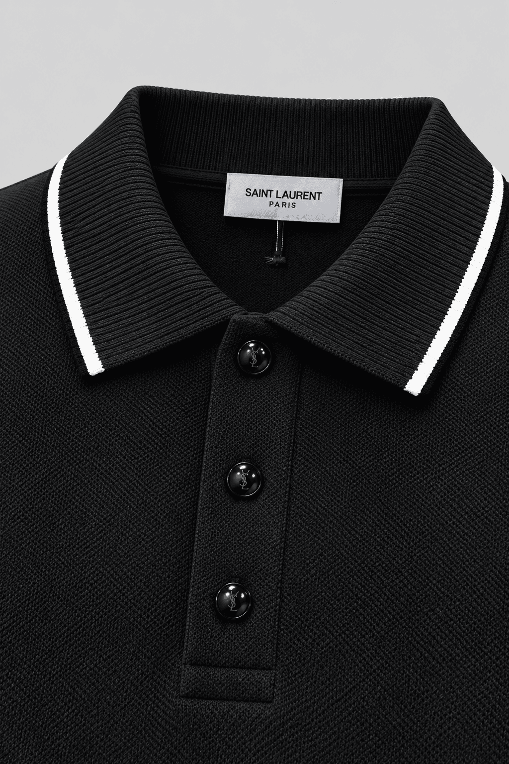 Saint Laurent Double Uzun Polo Yaka T-Shirt