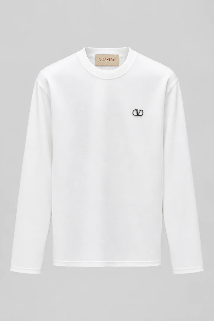 Valentino Modal Uzun Kollu T-Shirt
