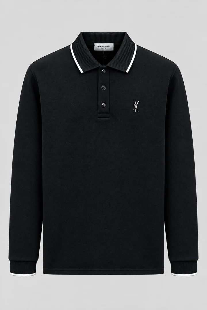 Saint Laurent Double Uzun Polo Yaka T-Shirt