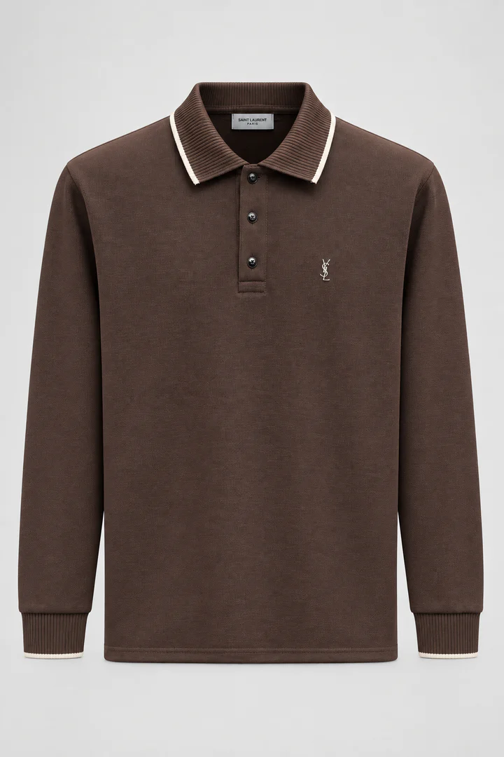 Saint Laurent Double Uzun Polo Yaka T-Shirt