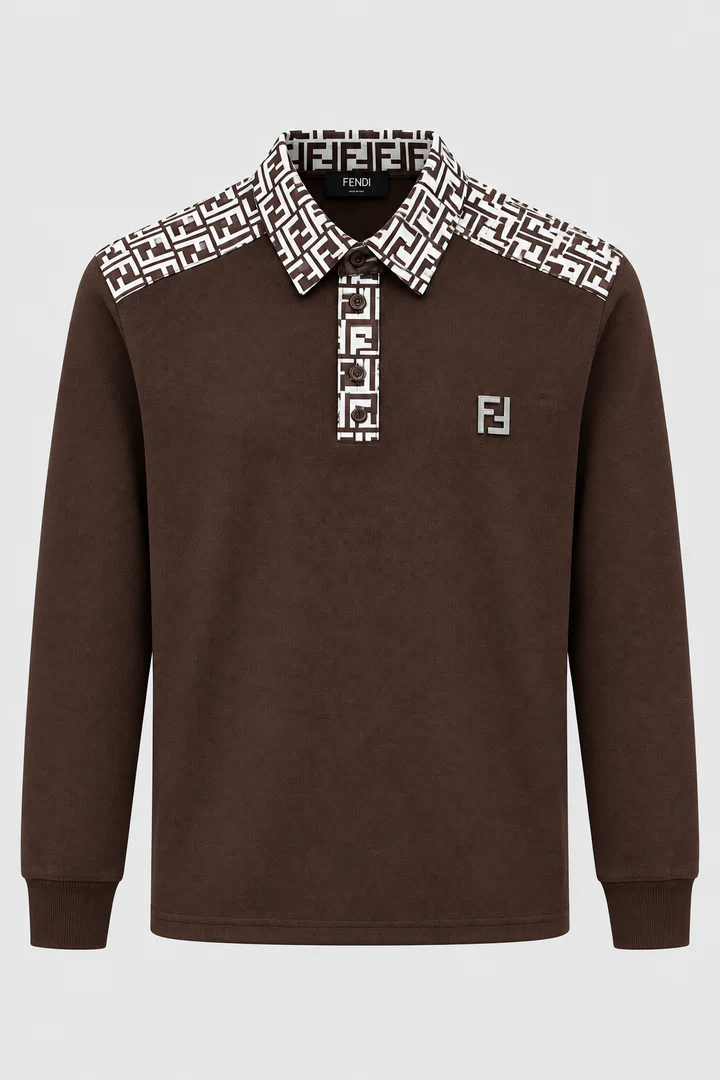 Fendi Double Uzun Polo Yaka T-Shirt