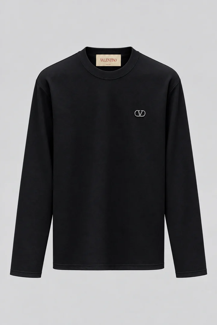 Valentino Modal Uzun Kollu T-Shirt