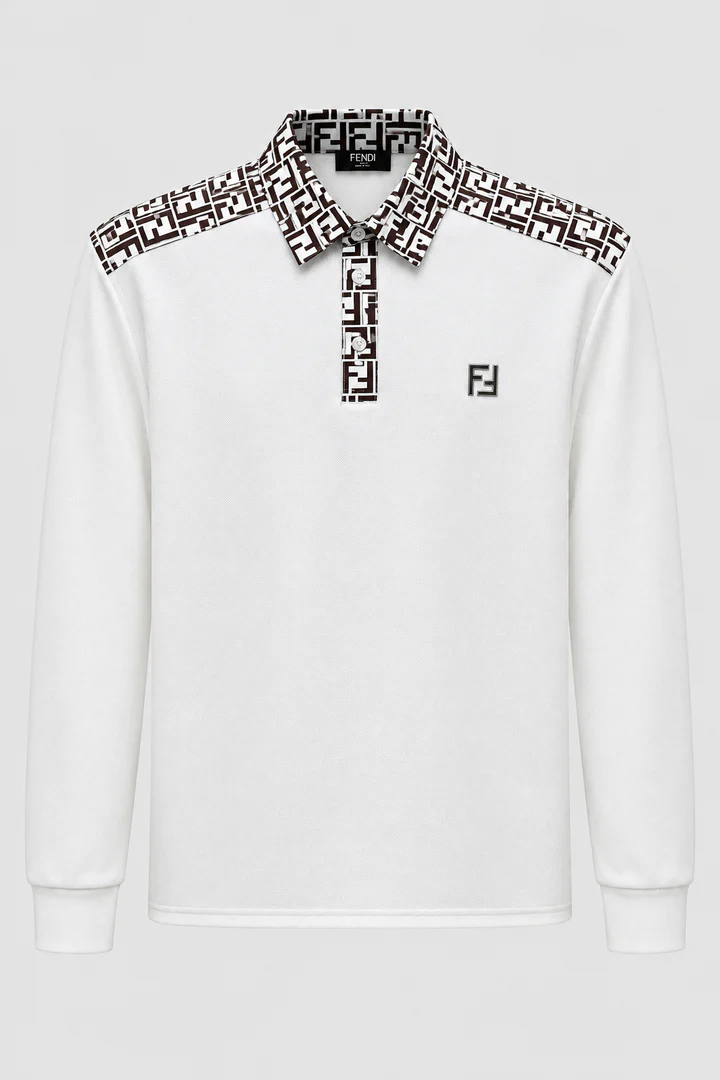Fendi Double Uzun Polo Yaka T-Shirt
